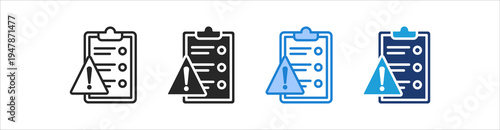 Risk Icon Set Multiple Style Vector Collection