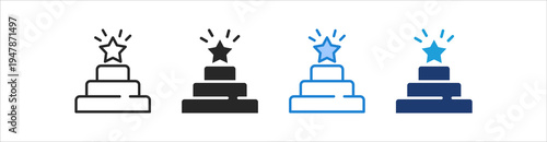 Goal Icon Set Multiple Style Vector Collection