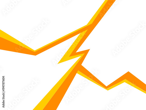 Dynamic Energy Bolt Background with Yellow and Orange Electric Lines
