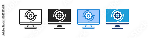 Automation Icon Set Multiple Style Vector Collection