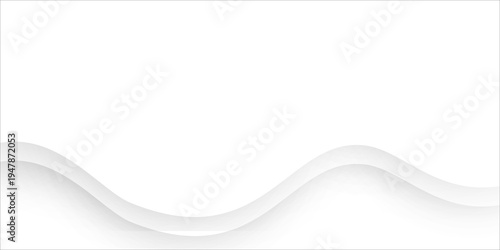 Minimal White Paper Cut Wave Background With Soft Layer Shadow Design