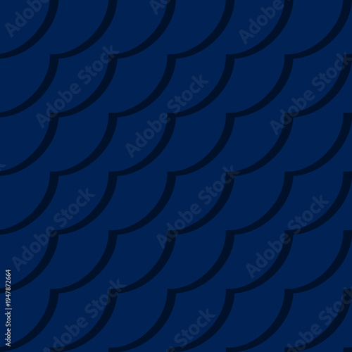 Abstract Diagonal Ribbon Curve Blue
