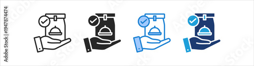 Food Delivery Icon Set Multiple Style Vector Collection