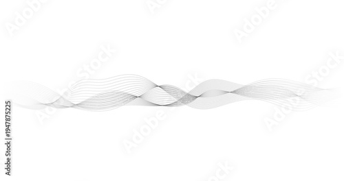 Wave of particles Abstract background with dynamic waves on Empty Background