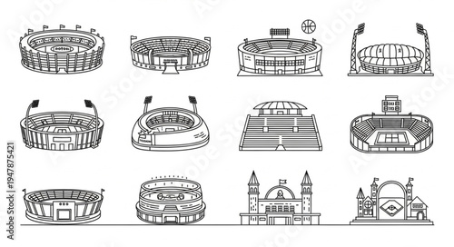 Stadium Outlines - A Collection of Architectural Designs.