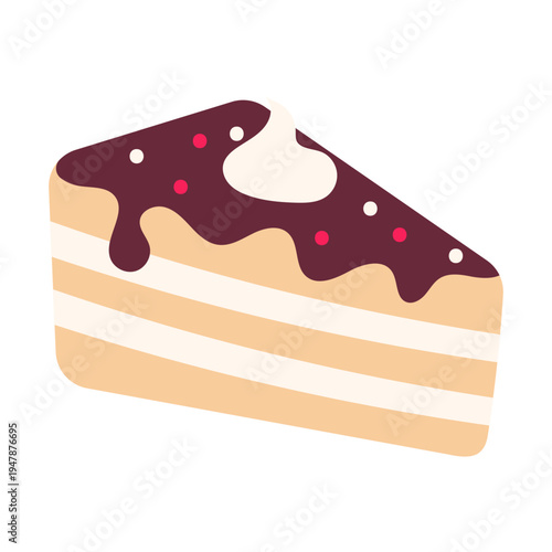 Slice of Layer Cake Illustration