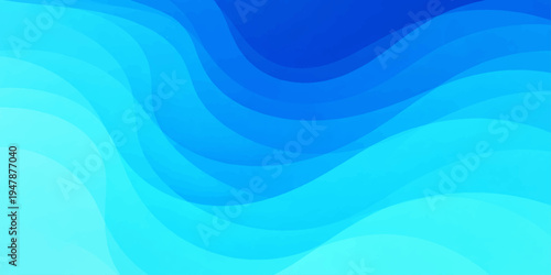 Abstract an ethereal composition, portraying serene, flowing waves in shades of aqua and azure. The image evokes tranquility and depth.