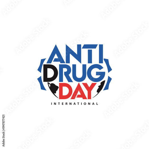    Anti Drug day vector illustration.
