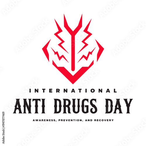    Anti Drug day vector illustration.
