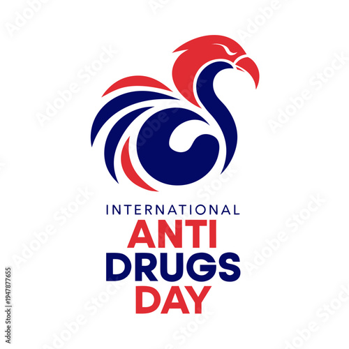    Anti Drug day vector illustration.
