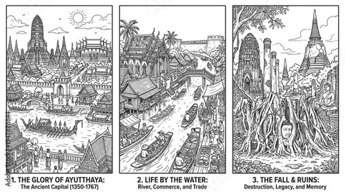 Historical Stages of Ayutthaya Glory Life and Ruin
