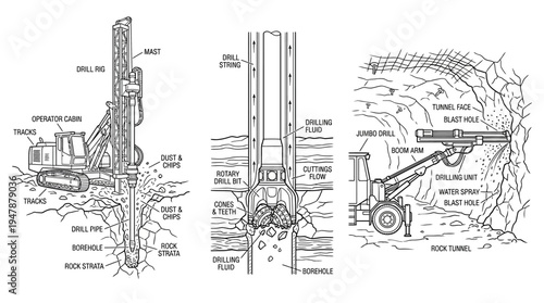 Mining Drilling Equipment Diagram
