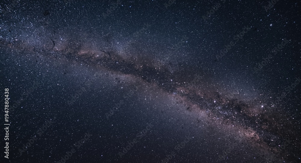 Fototapeta premium Brilliant Milky Way stretching across an infinite universe view