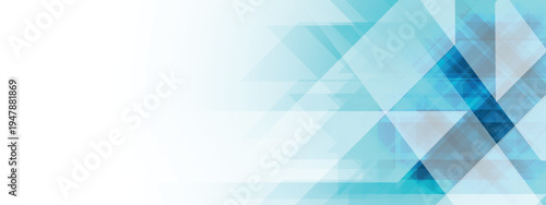 Blue Tosca glossy triangles abstract technology background with space for text. Modern background for business and presentation