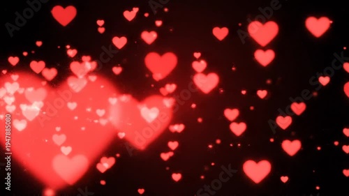 Valentines Day Red Heart Background.