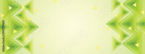 Green glossy triangles abstract technology background with space for text. Modern background for business and presentation
