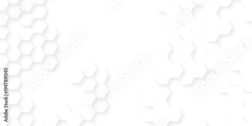 Abstract background with hexagons honeycomb technology texture. Hexagonal shape structure light seamless geometric background. Surface polygon pattern with digital hexagon and futuristic business.