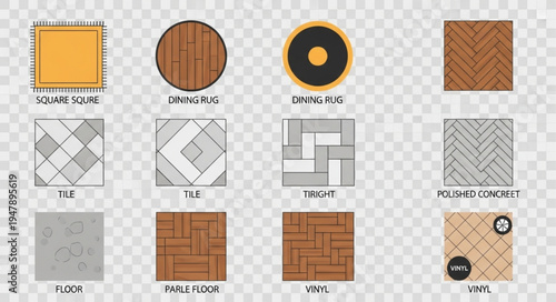 Diverse Collection of Flooring Patterns and Textures for Interior Design.