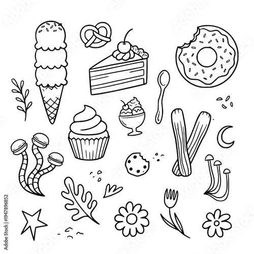 Delicious freshly baked cookies illustration for food and sweet treat themes