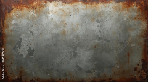 Close-up Of Weathered Rusted Metal Surface With Peeling Paint And Texture Details