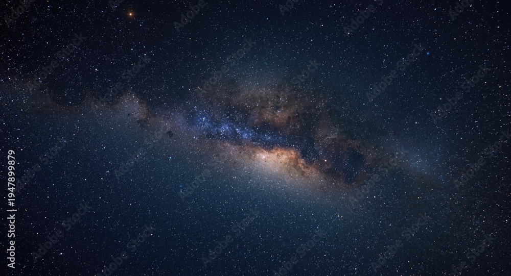 Obraz premium AI created cosmic panorama filled with stars and nebula formations
