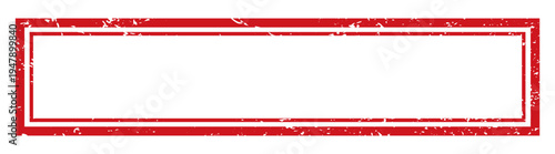 Blank red grunge rubber stamp template with copy-space. Vector illustration