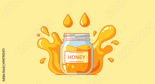 Golden honey in a jar 2.