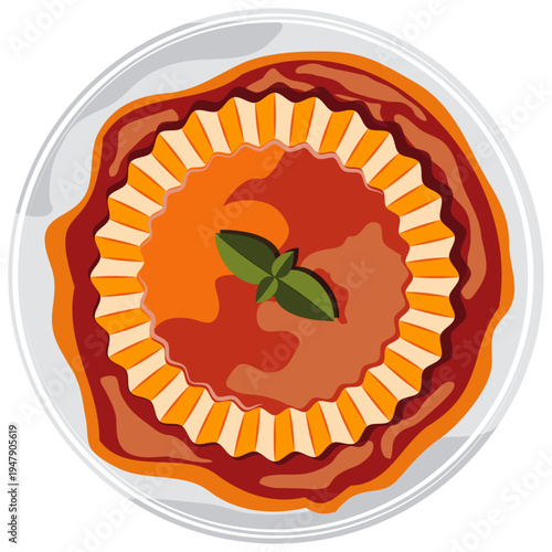 caramel custard pudding top view.