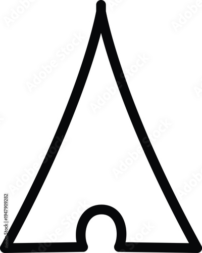 Abstract tower symbol for travel design