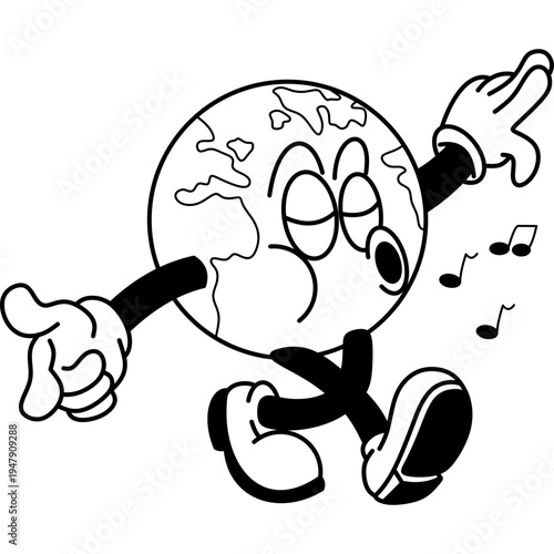 Earth Day Mascot Character Illustration