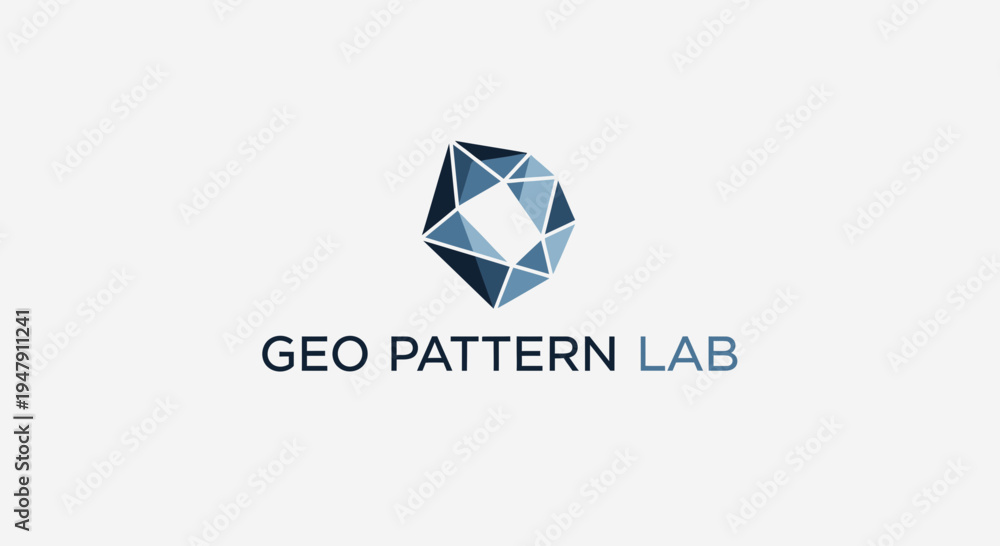 Fototapeta premium Geometric pattern design logo.