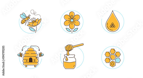 Honey and bee related objects.