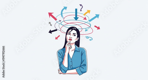 Woman with Thoughtful Expression.