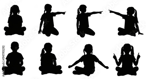 Yoga poses for young girls.