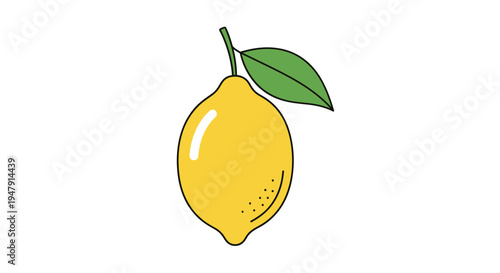 Fresh Lemon Fruit With Green Leaf 1.