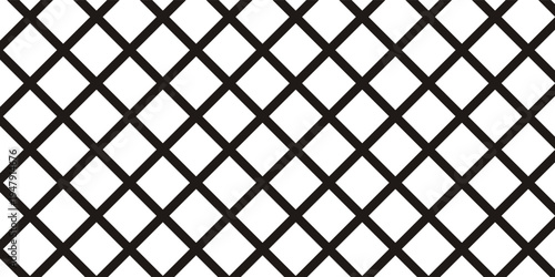 Geometric seamless pattern with intersecting lines, grids, cells. Criss-cross background in traditional tile style. For printing on fabric, paper, wrapping, scrapbooking, banners Vector illustration