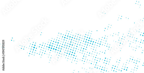 Creative modern halftone dotted pattern with blue gradient colors. Transparent vector background perfect for posters, flyers, web design, presentations, and marketing materials. eps10