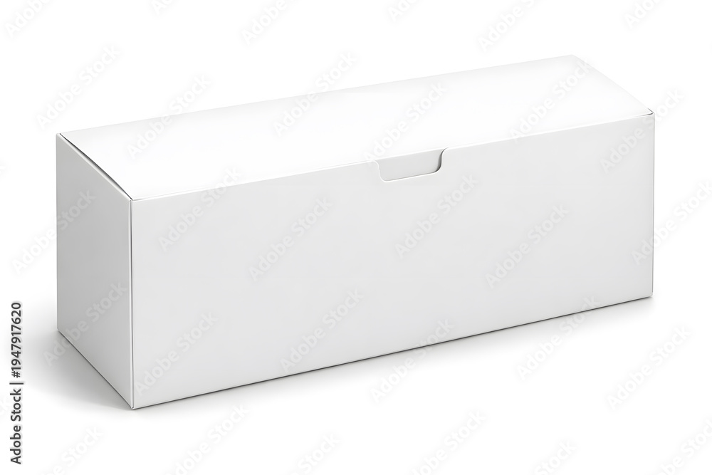 Naklejka premium Blank White Rectangular Packaging Box