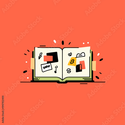 Brutalist DIY Zine Layout with Cut-and-Paste Collage Aesthetic