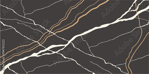 Natural black marble texture background with detailed veins and polished stone look.