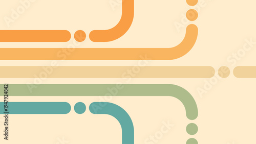 Abstract background of rainbow groovy Wavy Line design in 1970s Hippie Retro style. Vector pattern ready to use for cloth, textile, wrap and other.