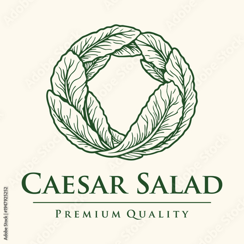 Caesar salad logo vector design