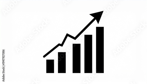 Free Download Statistical bar chart with an ascending arrow indicating financial growth, market progress, and positive business trend analysis concept - GFXLoad