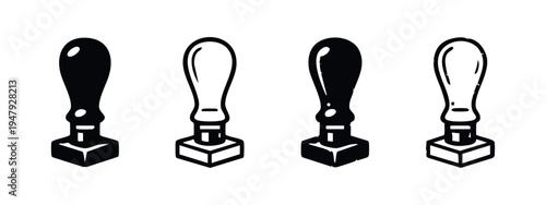 Wax Seal Stamp Icon Set. Official Document Authenticity and Approval Symbols in Classic Style.