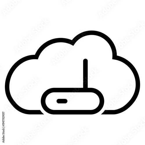 Cloud service vector icon. Cloud storage Illustration sign. Database symbol. Cloud drive logo.
