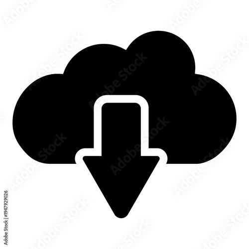 Cloud service vector icon. Cloud storage Illustration sign. Database symbol. Cloud drive logo.