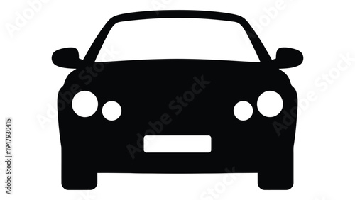 A black silhouette of a car
