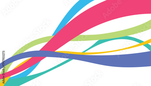 Vibrant abstract wavy lines a modern graphic design element for backgrounds vector illustration