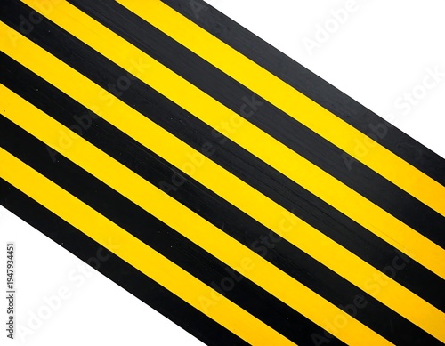 Diagonal pattern of vibrant yellow and deep black stripes contrasted against a stark white backdrop