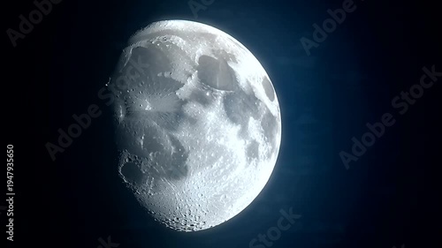 A detailed view of the moon showing its craters against a dark night sky
